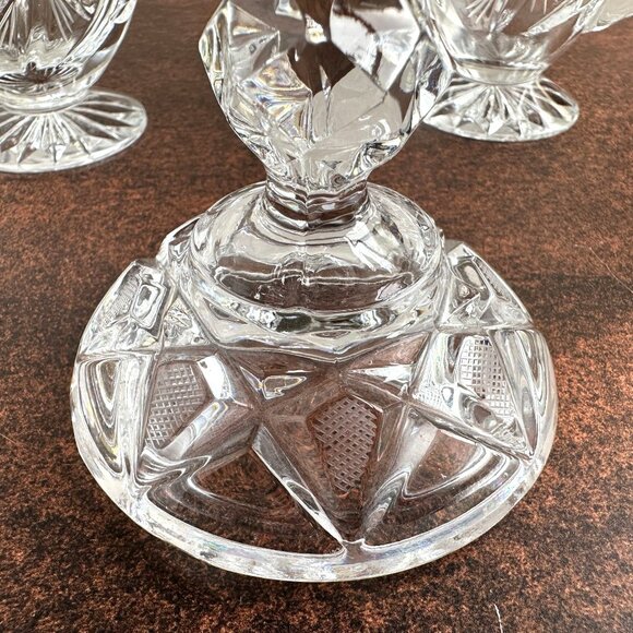 Pinwheel Polish Lead Crystal Sugar & Creamer - Picture 4 of 9